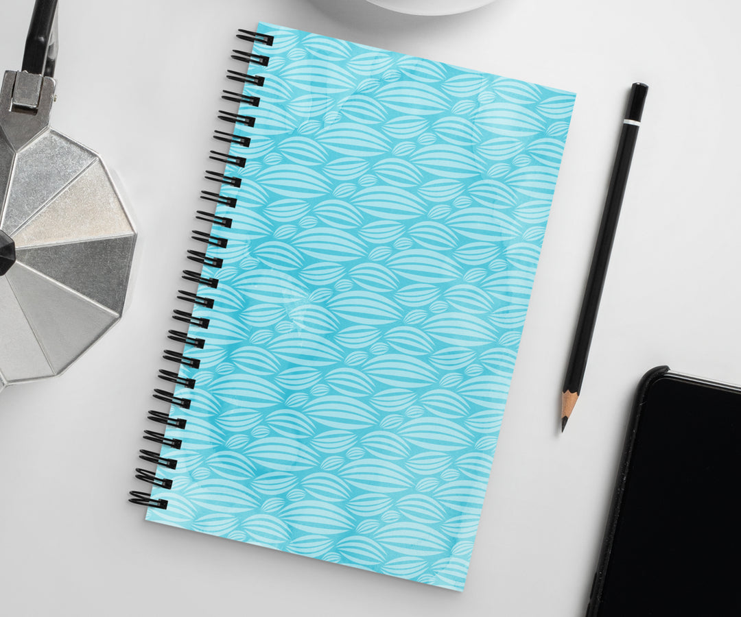 Abstract Wave Spiral Notebook