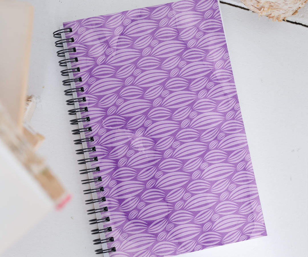 Abstract Wave Spiral Notebook