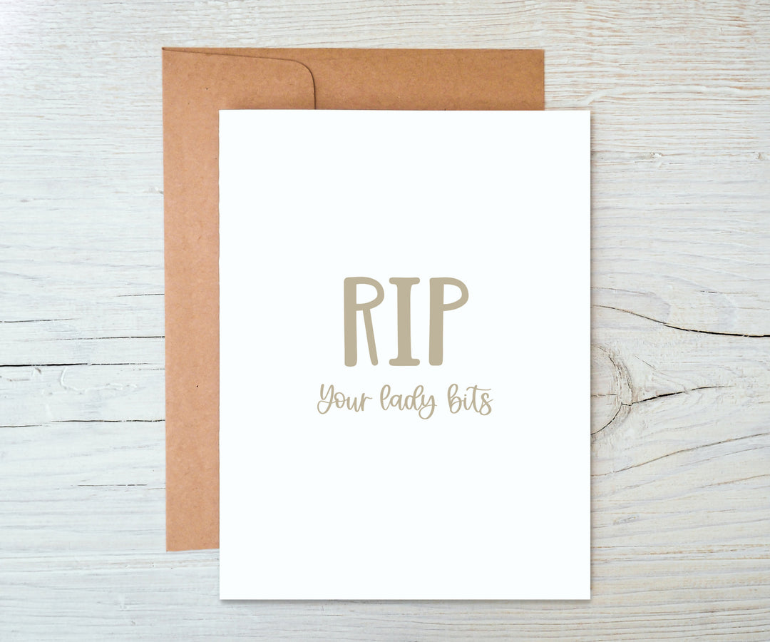 RIP Your Lady Bits Baby Note Card