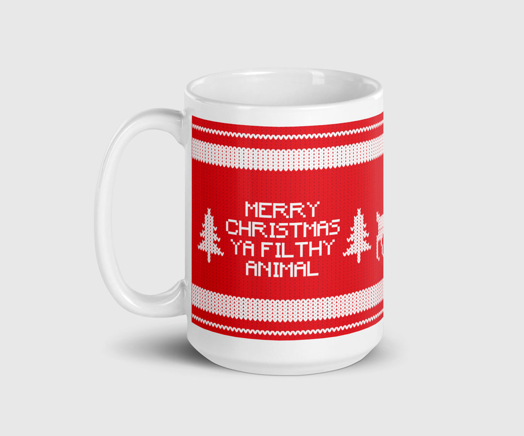 Merry Christmas Ya Filthy Animal Ugly Sweater Mug