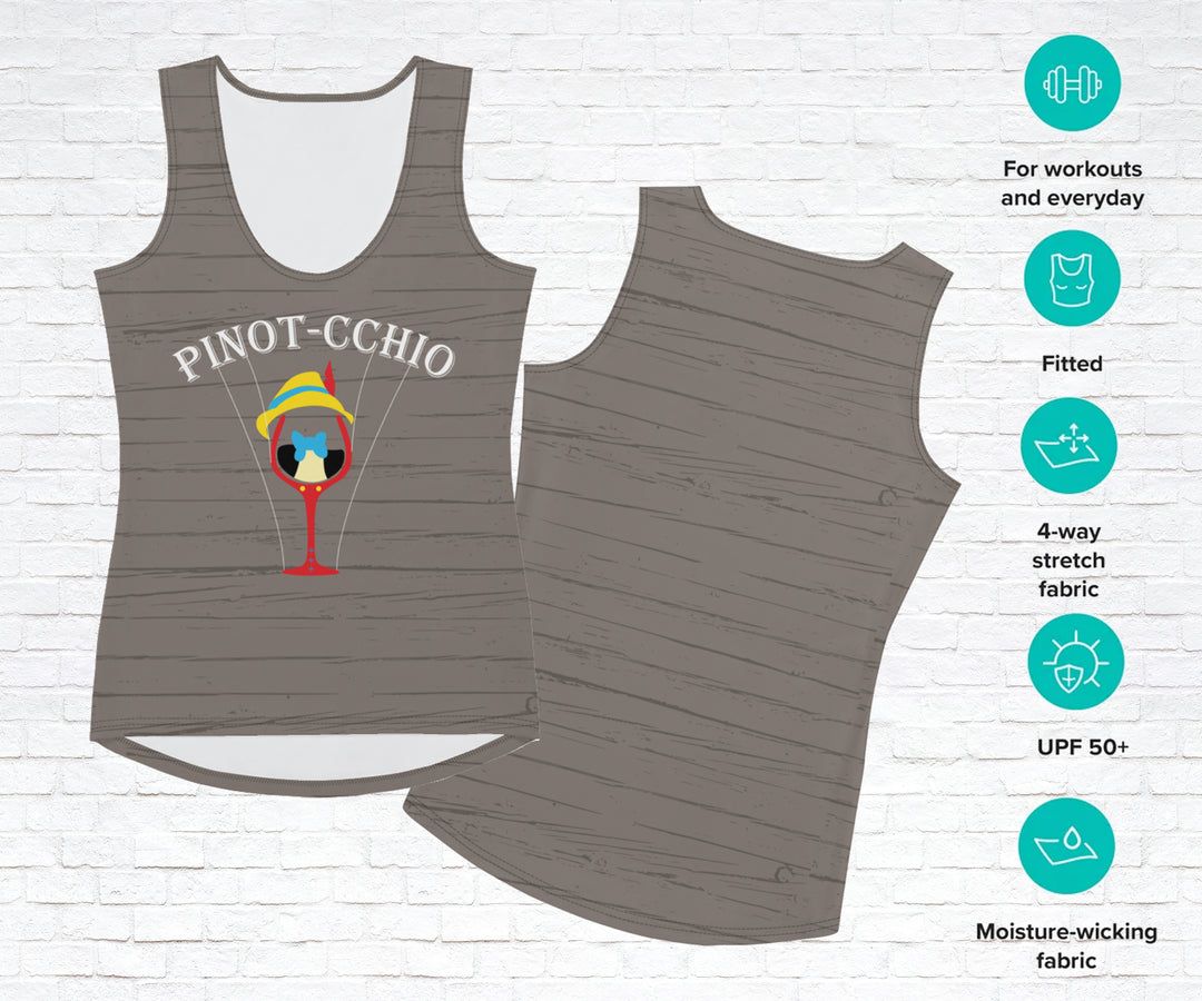 Pinot-cchio Wine and Dine Performance Tank Top