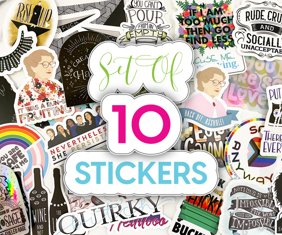 10-Pack of Stickers, Your Choice