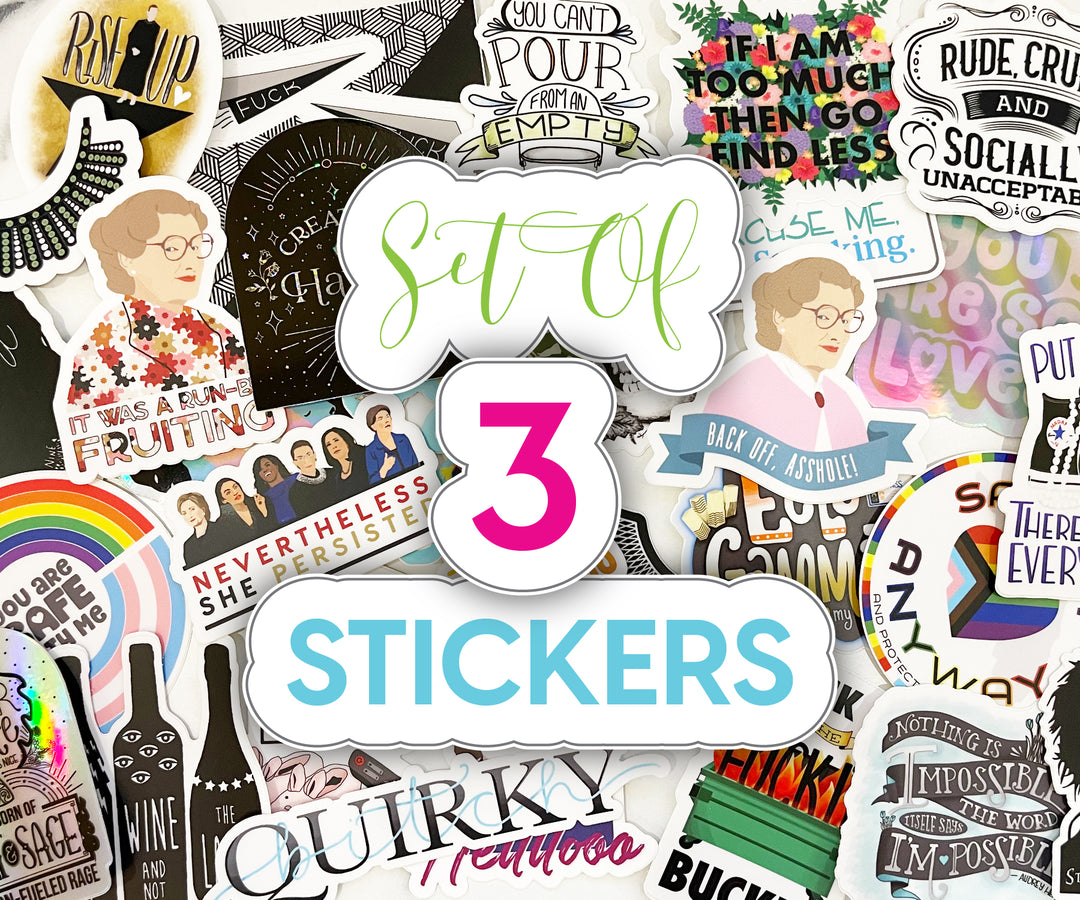 3-Pack of Stickers, Your Choice