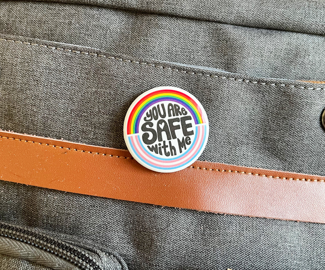 You Are Safe With Me, Trans Pride Button