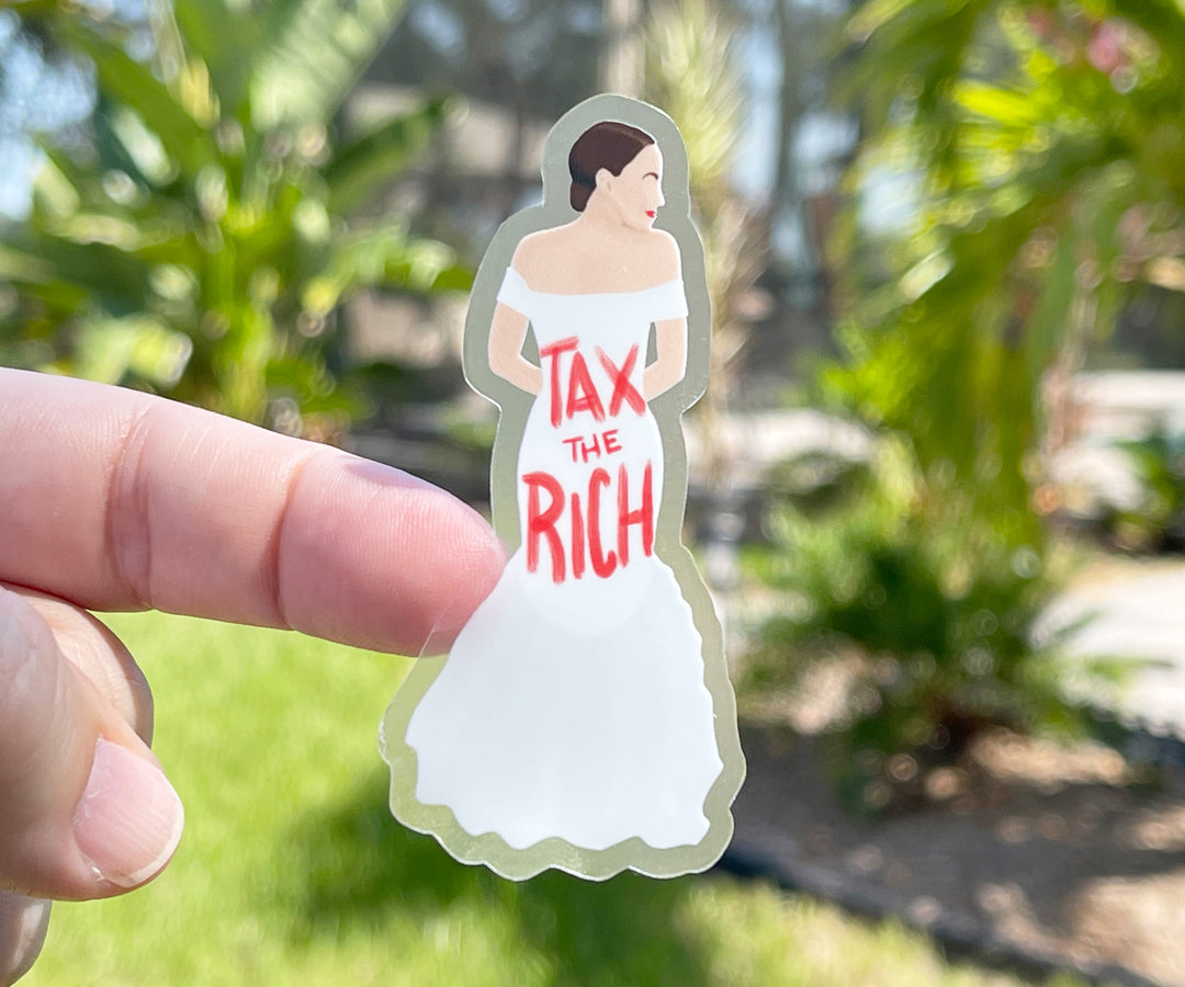 Tax The Rich Met Gala Dress Sticker