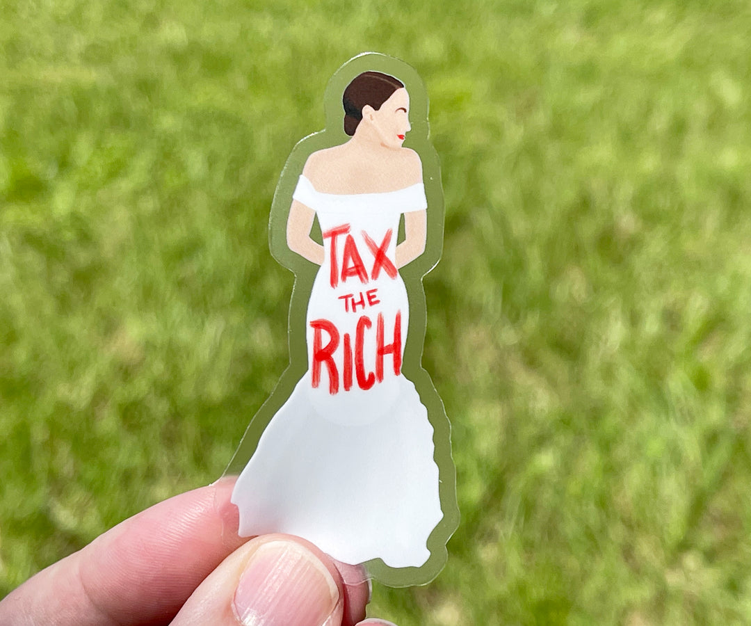 Tax The Rich Met Gala Dress Sticker