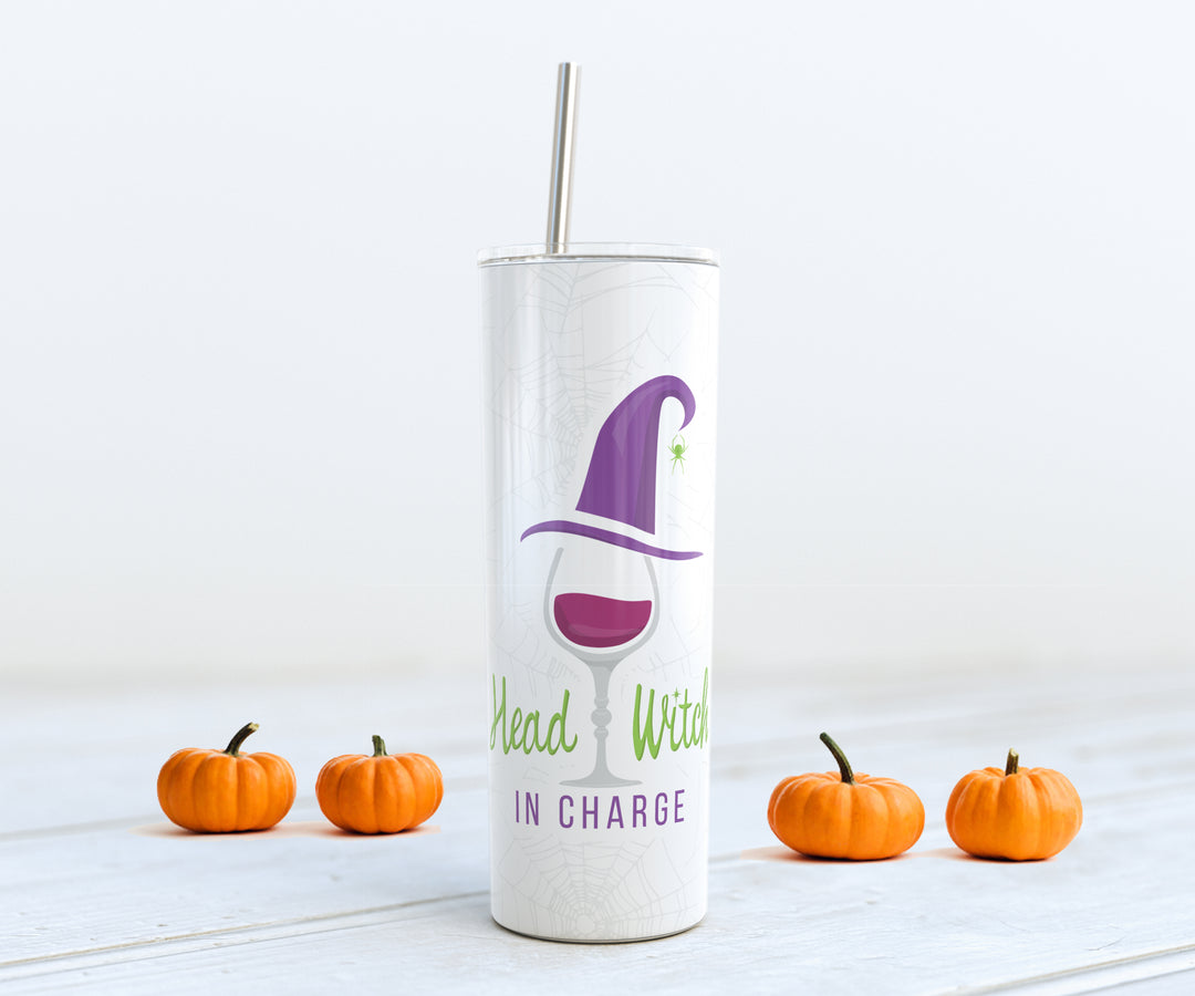 Head Witch In Charge Skinny Tumbler
