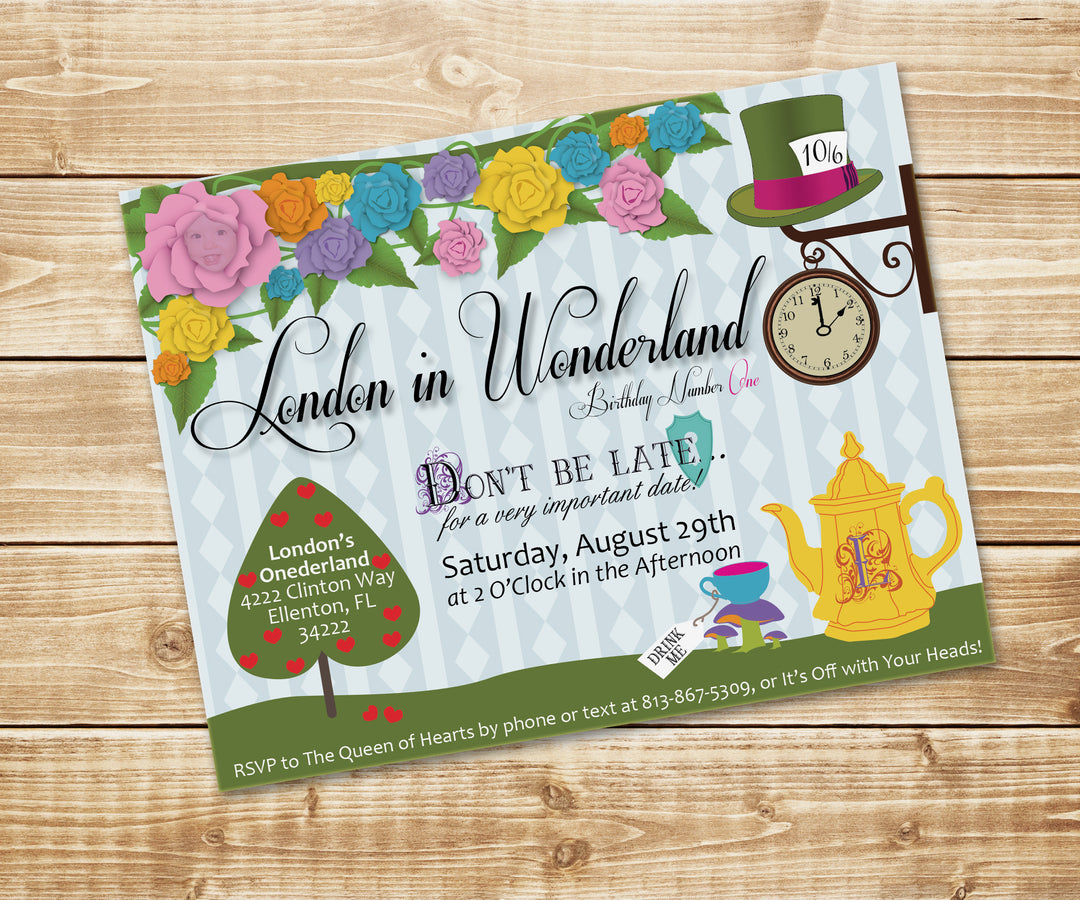 Alice in Wonderland (Onederland) Unbirthday Invitation