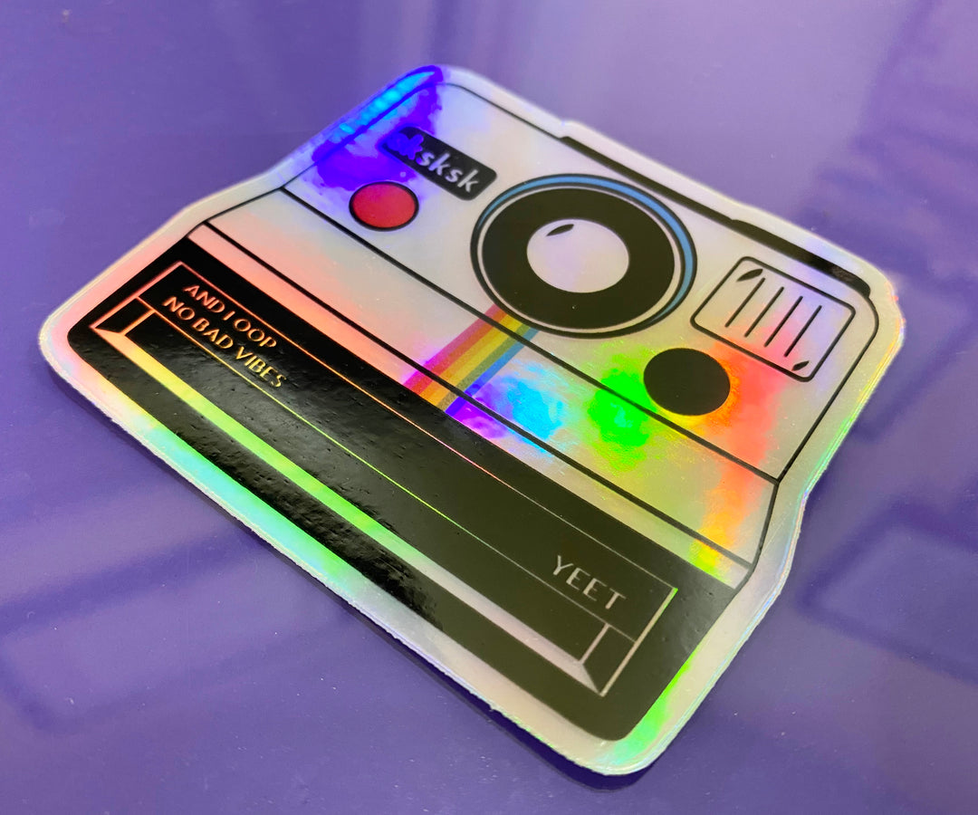 Polaroid Camera Hologram Sticker