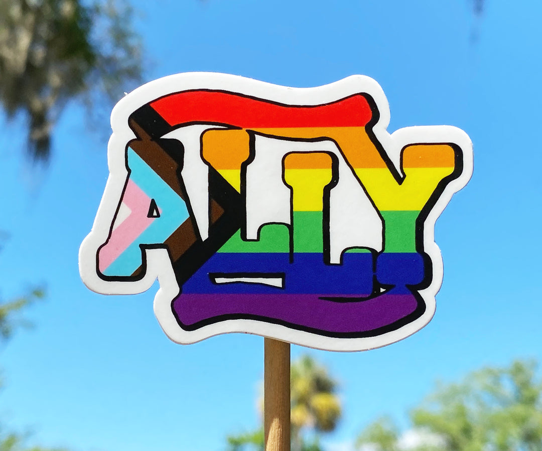 Progressive Pride Ally Sticker