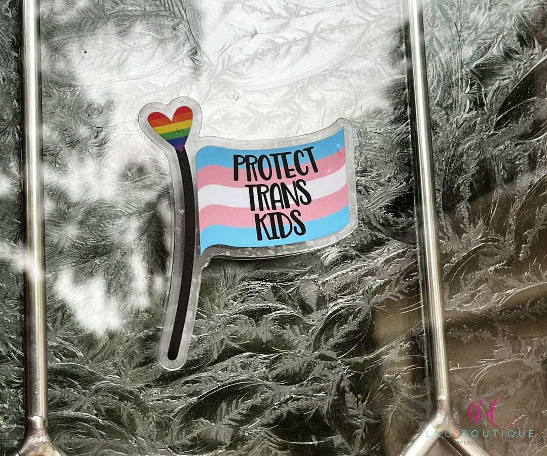 Protect Trans Kids Clear Sticker
