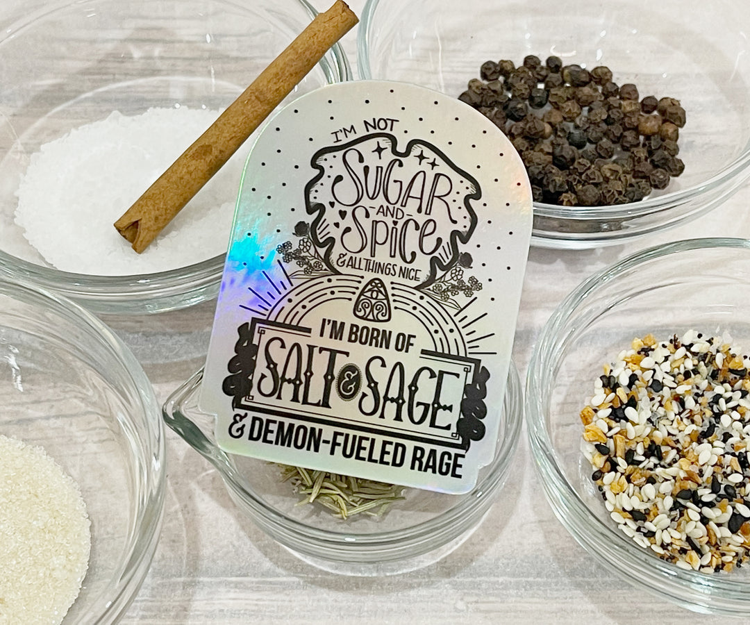 Salt & Sage Witchy Holographic Sticker