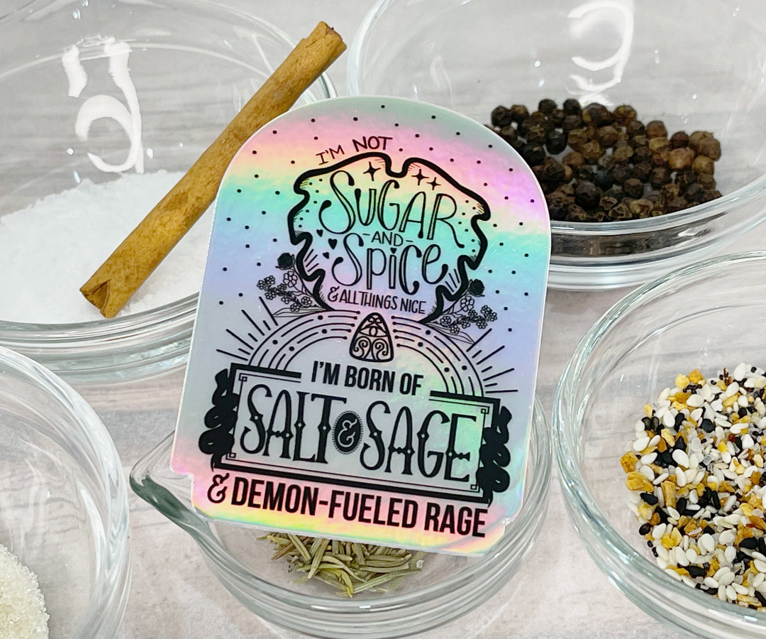 Salt & Sage Witchy Holographic Sticker