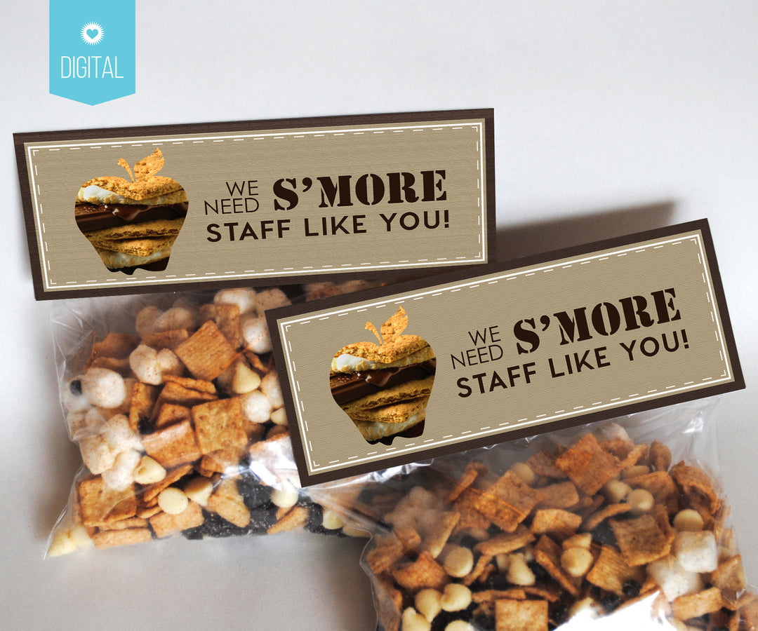 S'more Staff Treat Bag Toppers