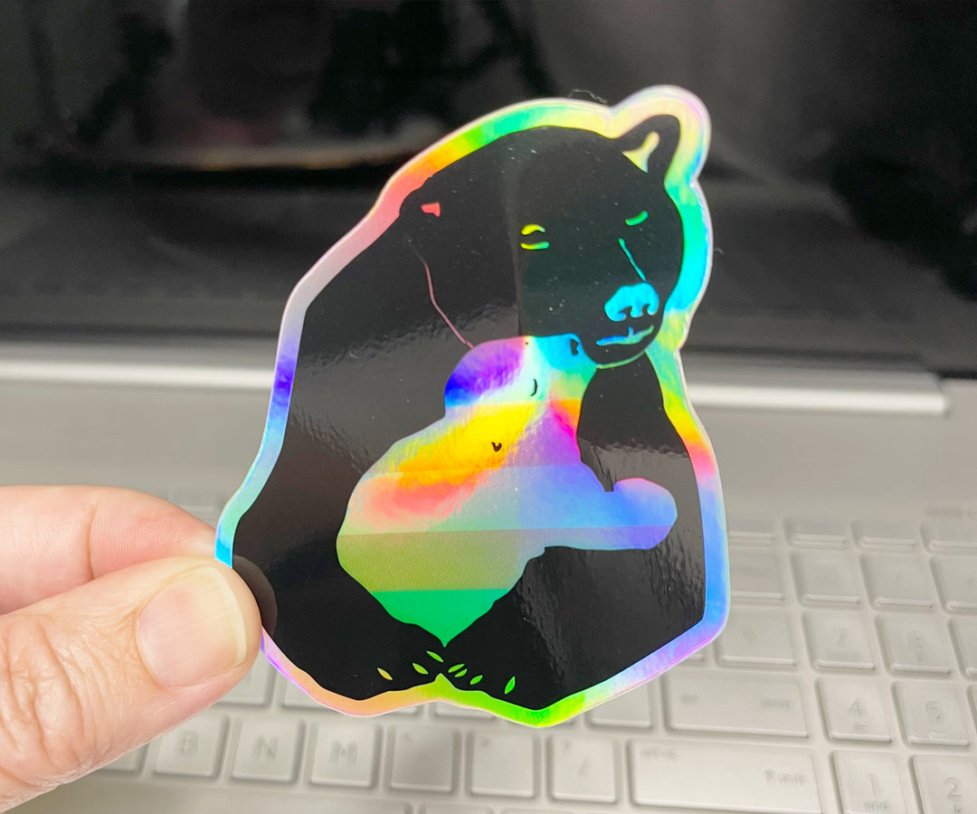 Trans Parent Holographic Sticker