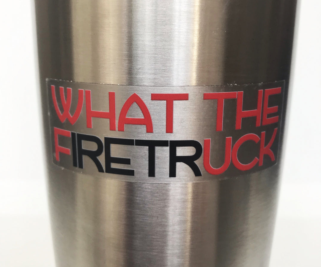 What the Firetruck Clear Sticker